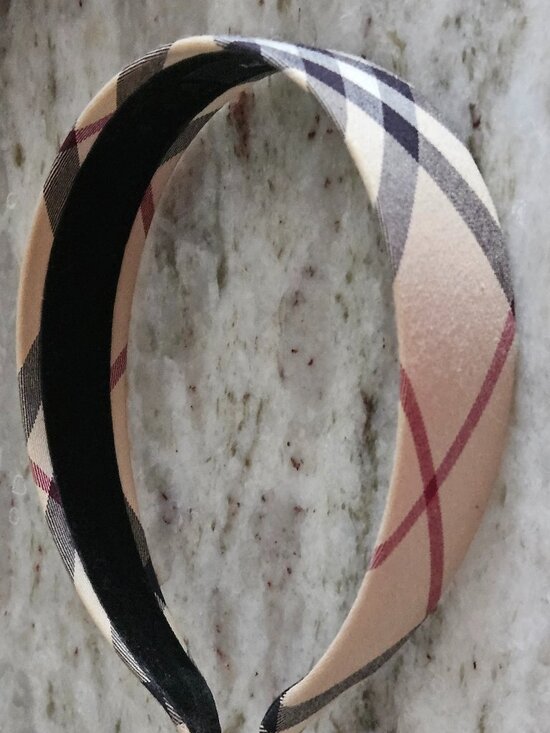 RARE VINTAGE AUTHENTIC BURBERRY CLASSIC NOVA CHECK PLAID HEADBAND HAIR TIE WRAP main image 4